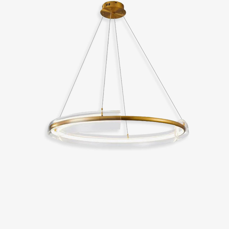 3 ring gold pendant light
