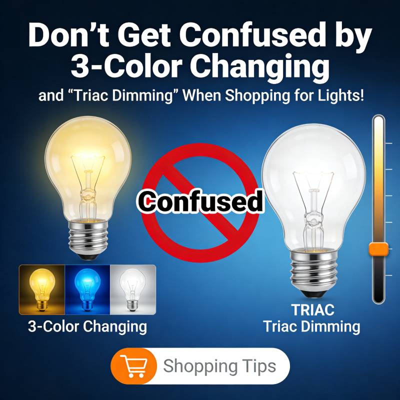 Don’t Get Confused by “3-Color Changing” and “Triac Dimming” When Shopping for Lights!