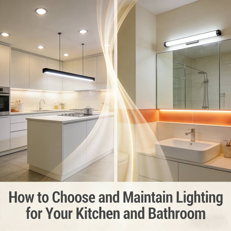How to Choose and Maintain Lighting for Your Kitchen and Bathroom