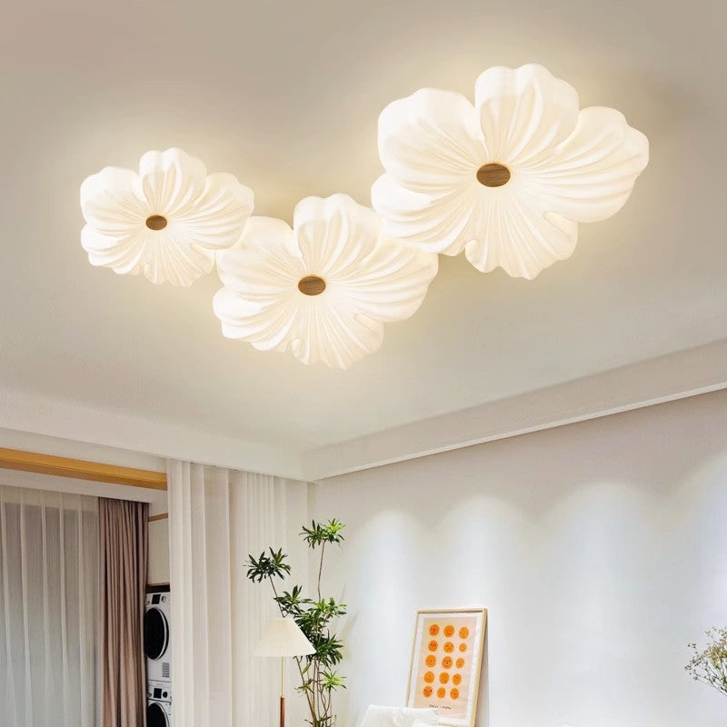 Creating a Cozy Ambiance: Cream Flower Ceiling Lamp