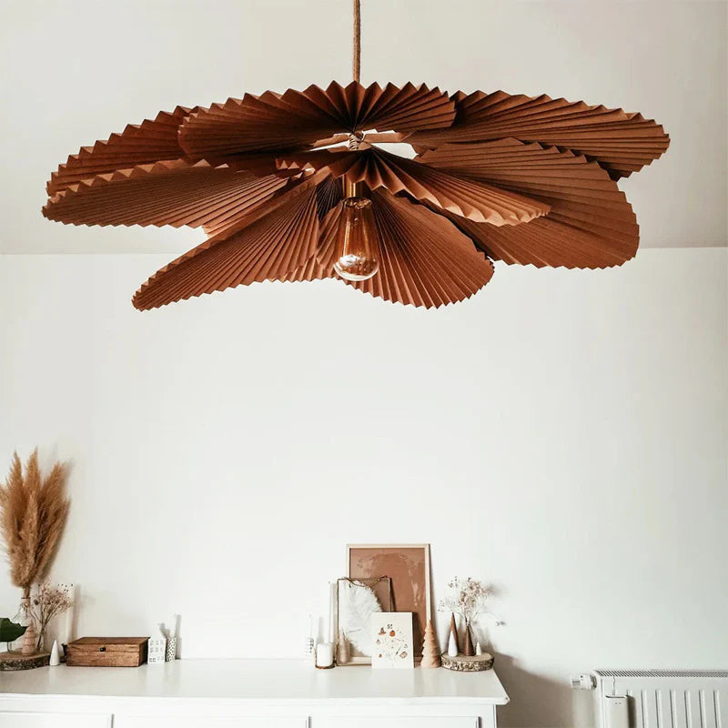 Discover the Elegance of the Folded Leaf Lotus Pendant Lamp