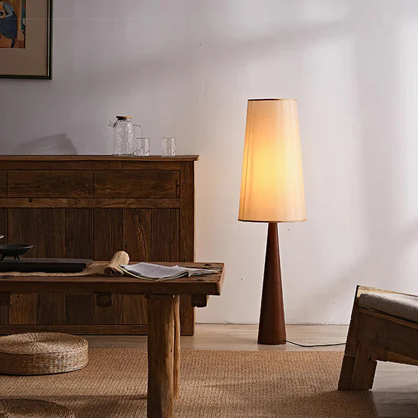 Illuminate Your Space with Timeless Elegance: Japanese Solid Wood Floor Lamp
