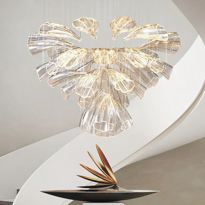 Bring Nature-Inspired Elegance to Your Home with the Lotus Glass Chandelier