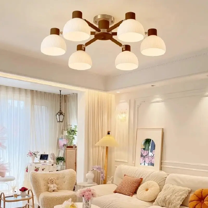 Dekoor Light Guide: Why a Multi-Arm Wood & Metal Ceiling Lamp with Dome Glass Shades Is the Perfect Modern Upgrade