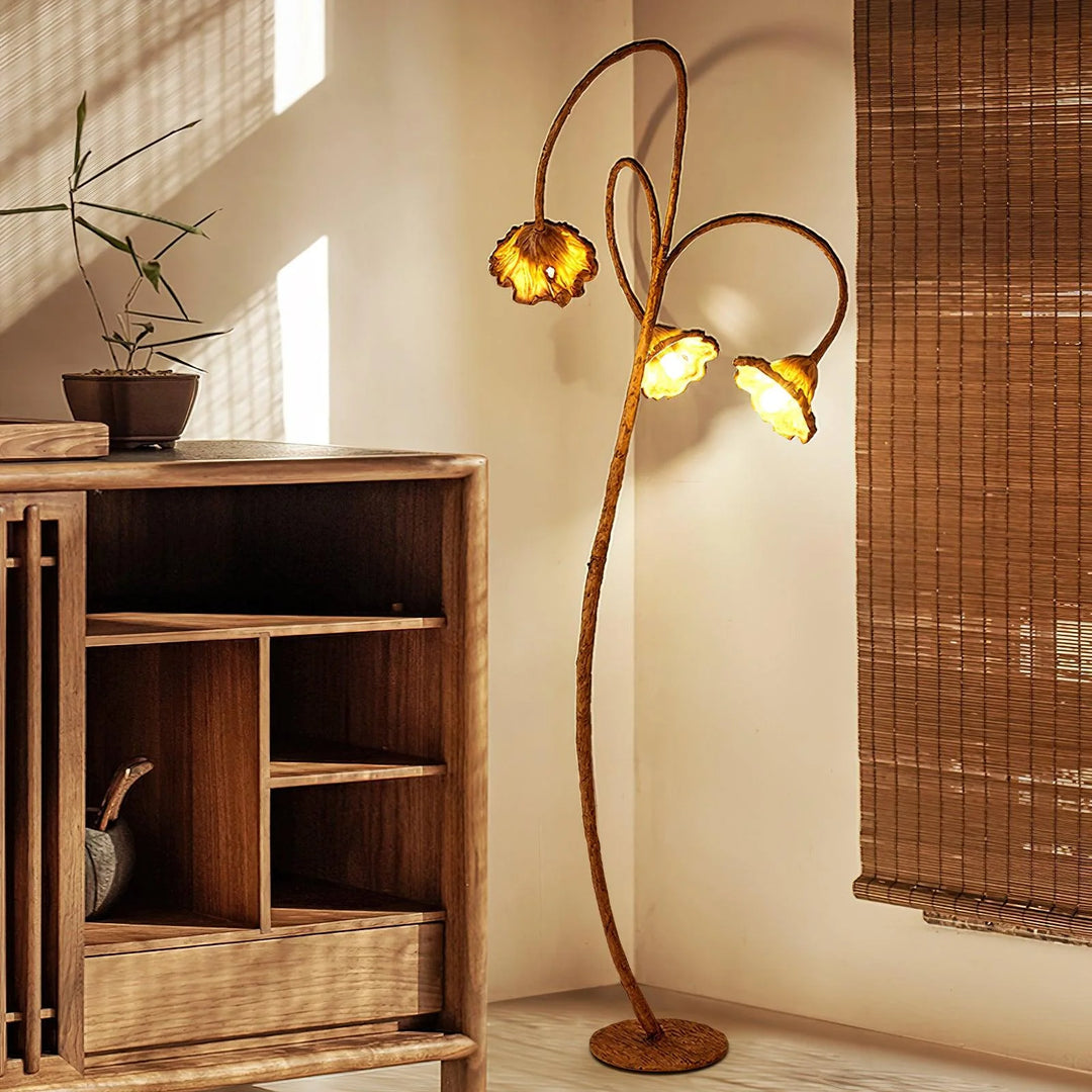 Discover the Elegance of the Wabi-Sabi Lotus Floor Lamp