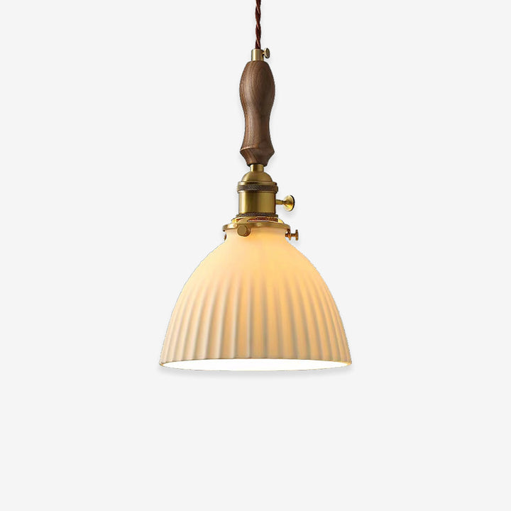 Witte keramische hanglamp