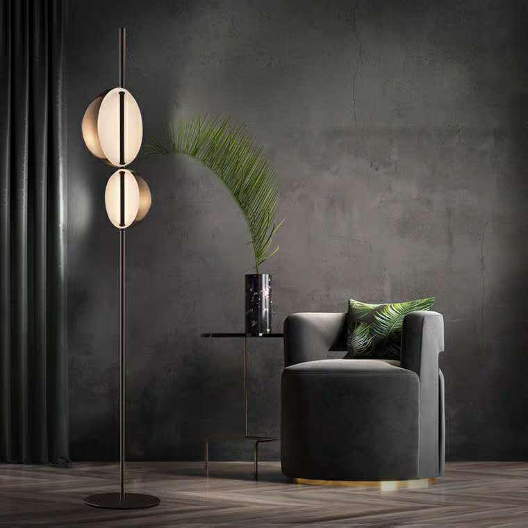 2-bulb Semi-Globe Floor Lamp
