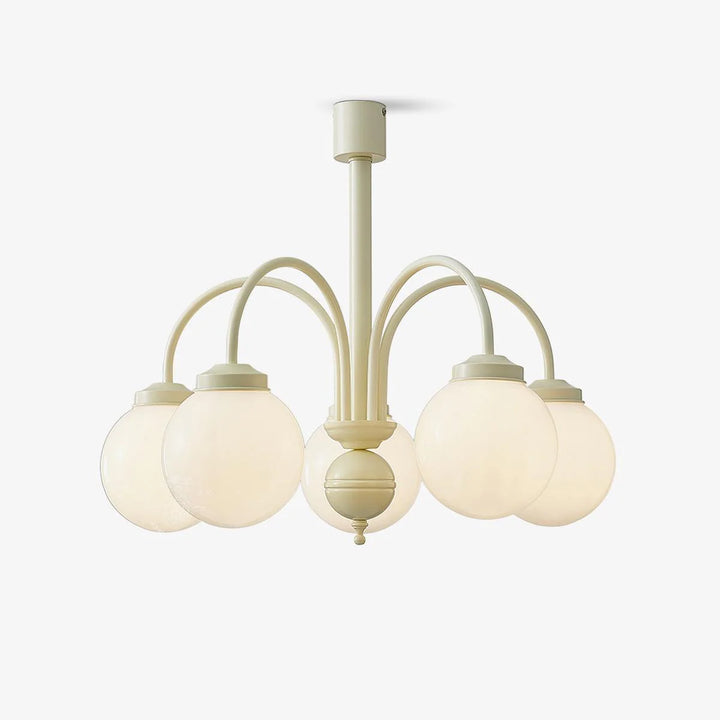 Modern Cream Glass Chandelier