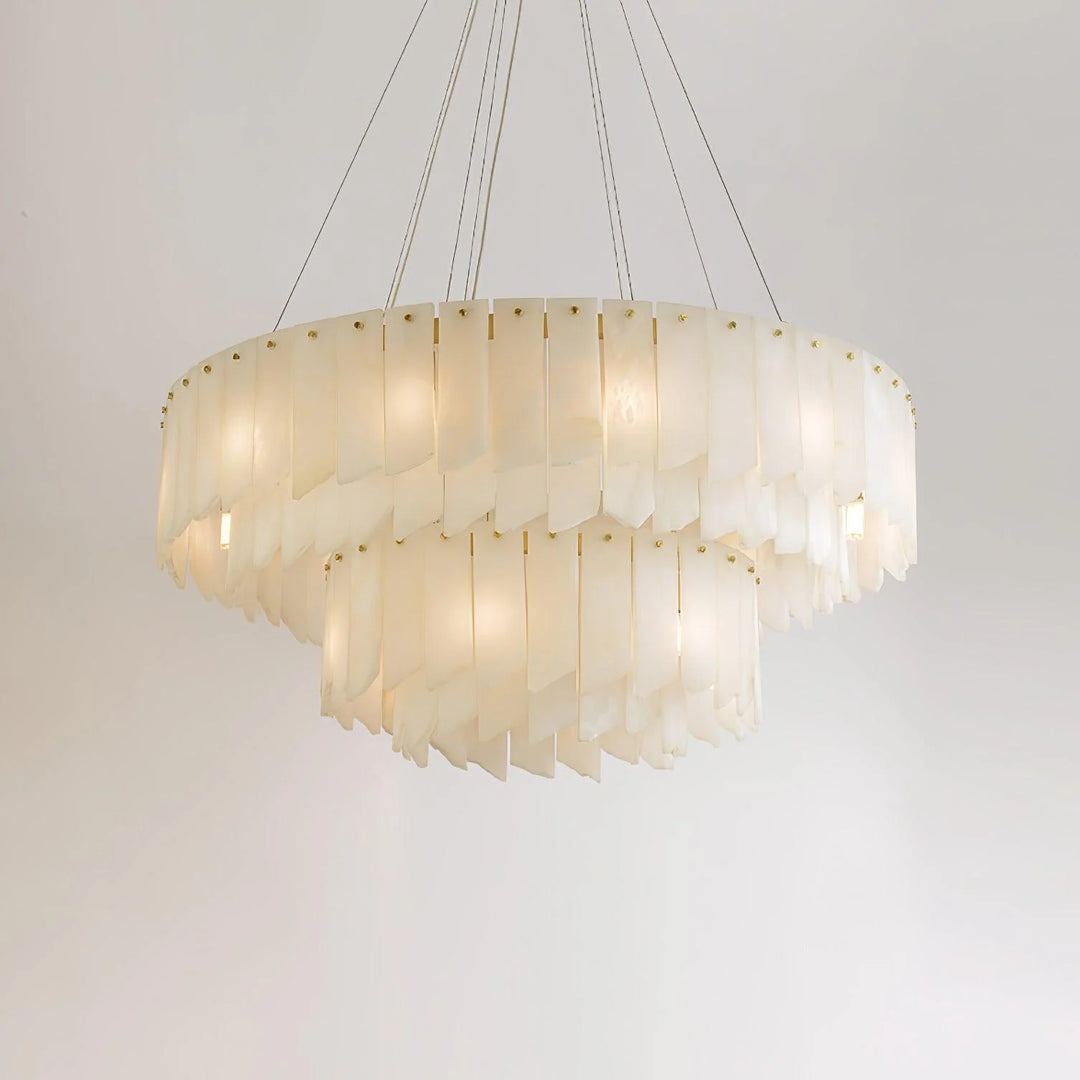 Alabaster Cascade Tiered Chandelier 10