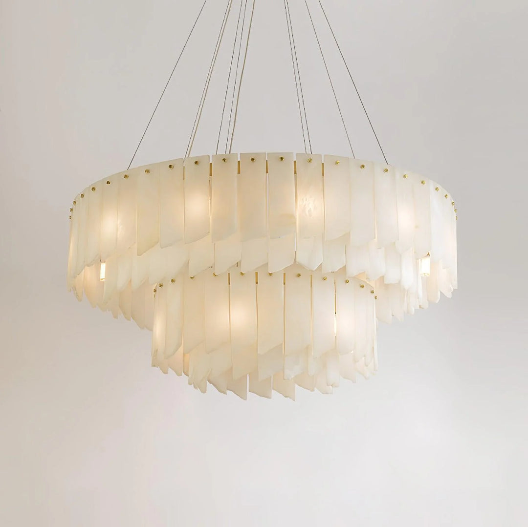 Alabaster Cascade Tiered Chandelier 11