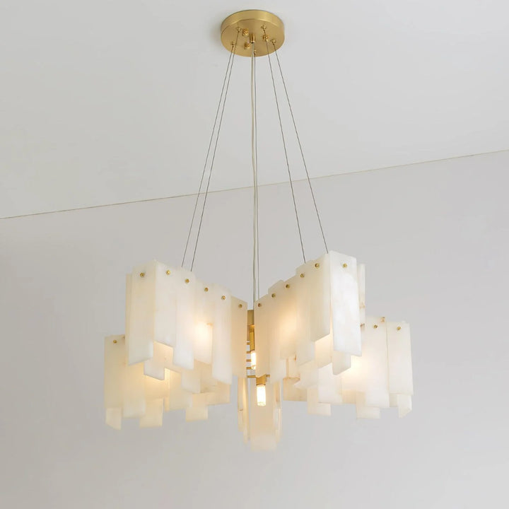 Alabaster Cascade Tiered Chandelier 13