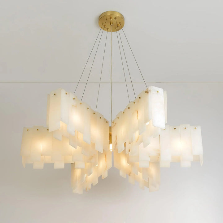 Alabaster Cascade Tiered Chandelier 14