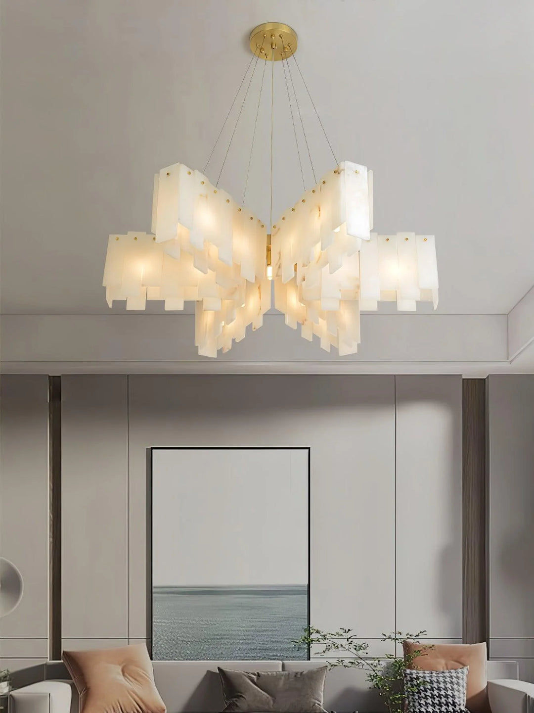 Alabaster Cascade Tiered Chandelier 6