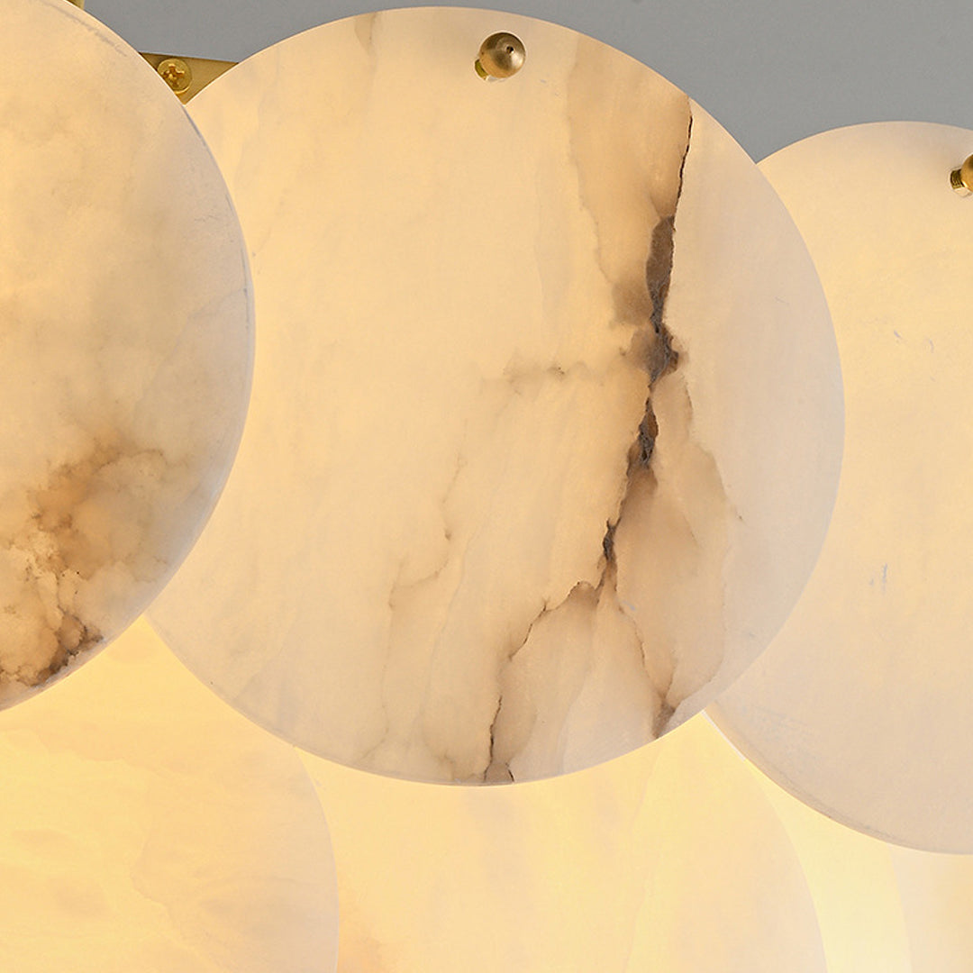 Alabaster Shell Brass Chandelier – Dekoorlight