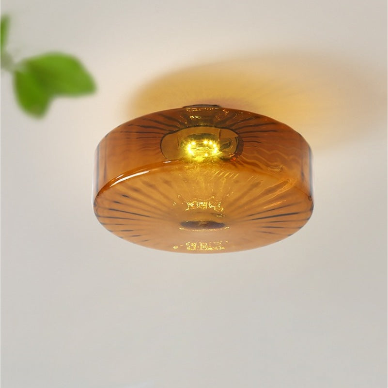Amber Glass Ceiling Light 5