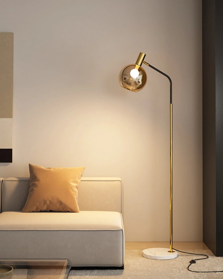 Amber Glass Floor Lamp 10