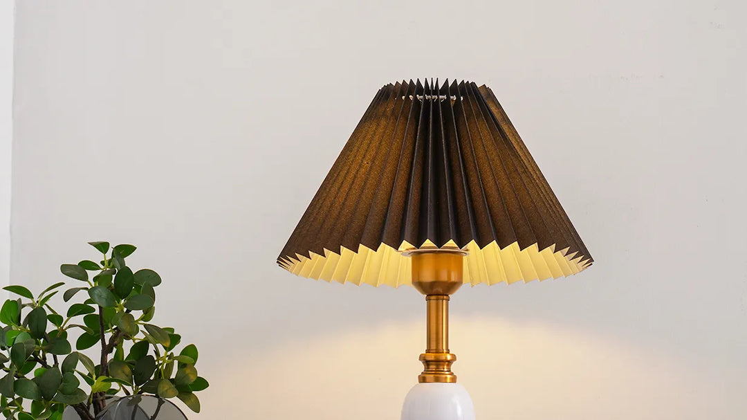 American-Style Pleated Table Lamp New 10