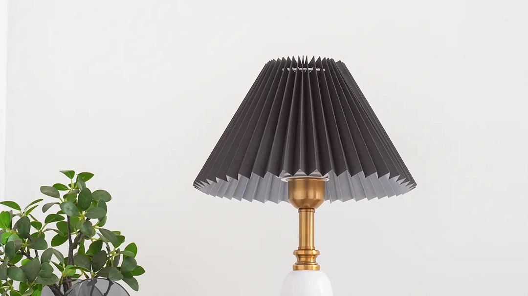 American-Style Pleated Table Lamp New 11