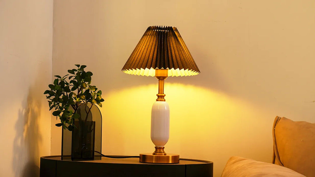 American-Style Pleated Table Lamp New 4