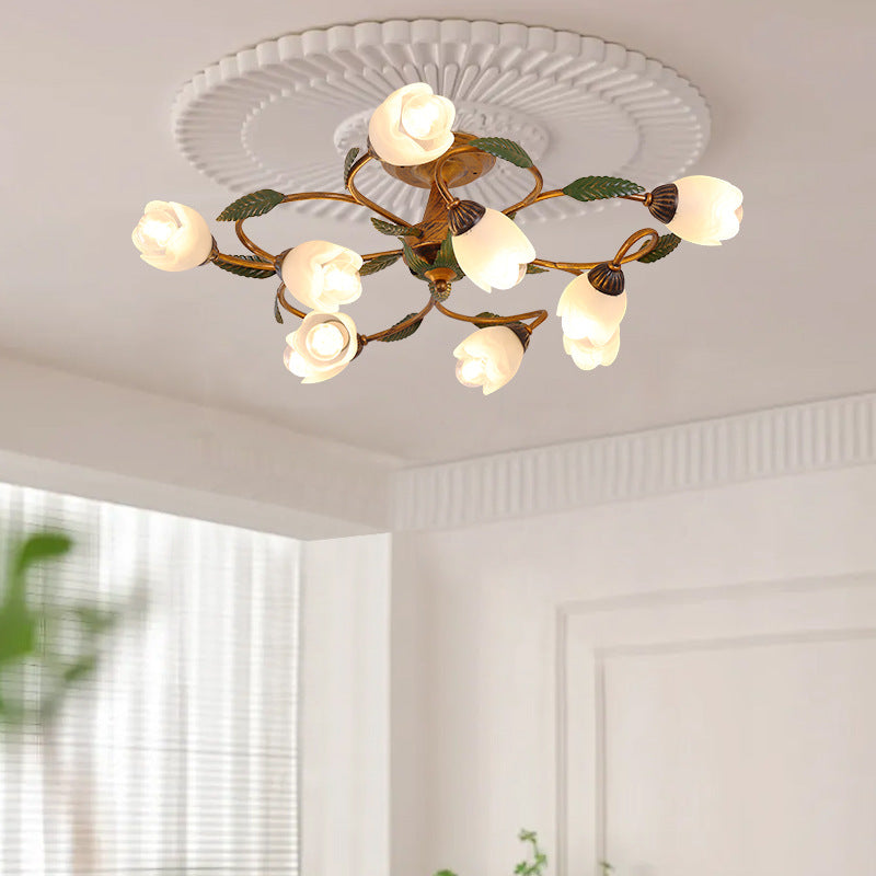 Americanstyle Flower Ceiling Lamp_10