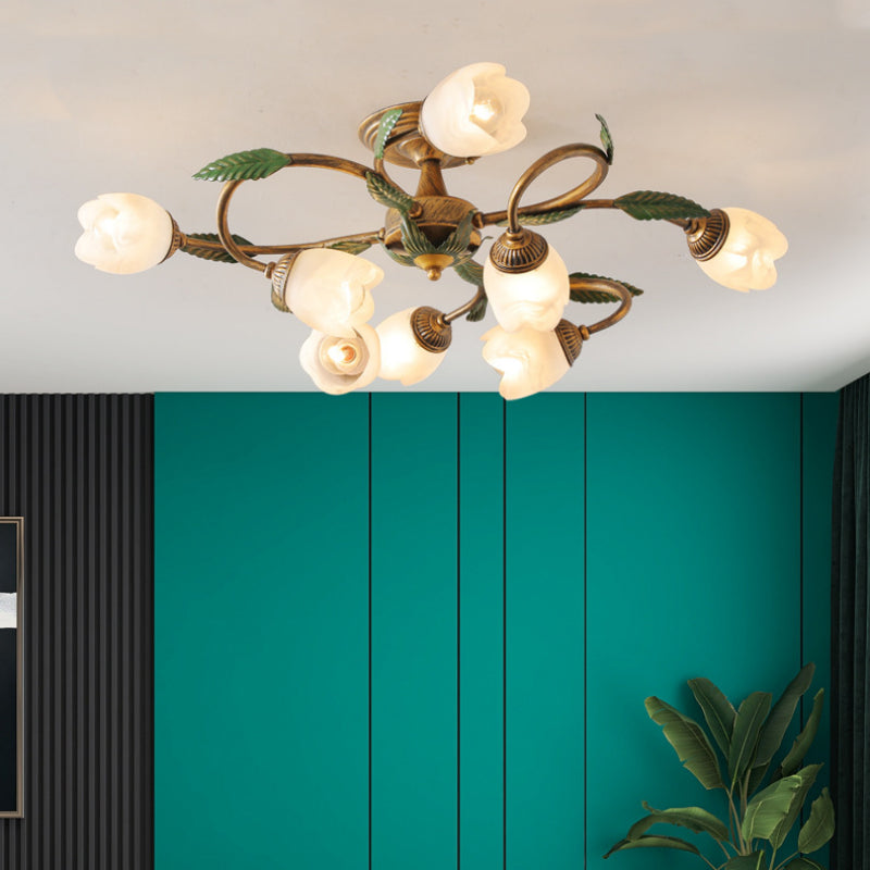 Americanstyle Flower Ceiling Lamp_2