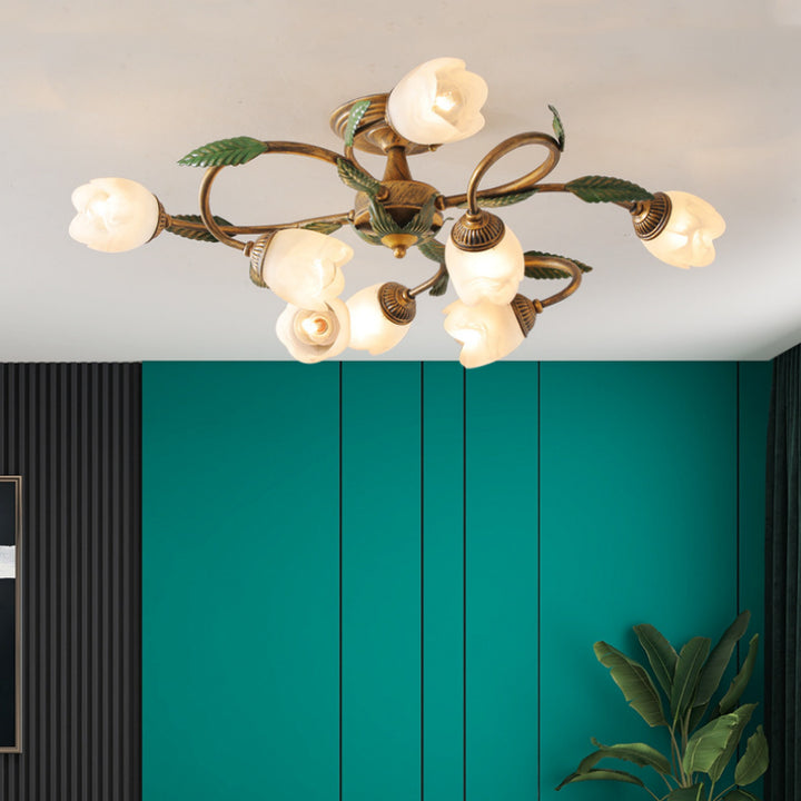 Americanstyle Flower Ceiling Lamp_2