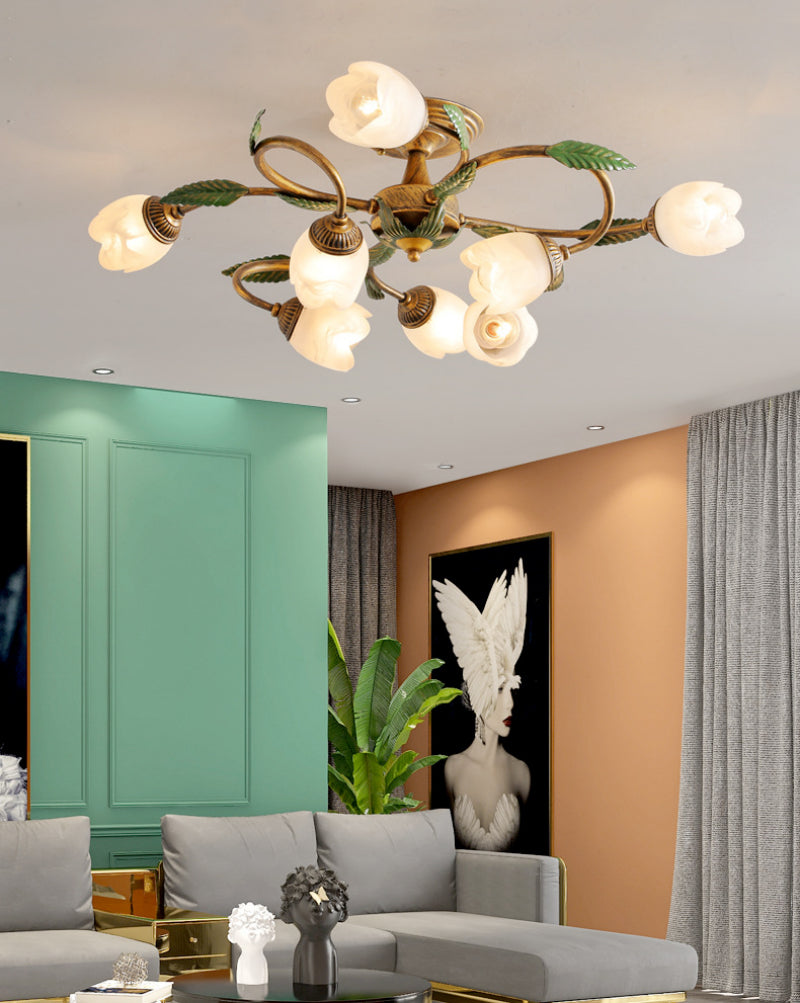 Americanstyle Flower Ceiling Lamp_5