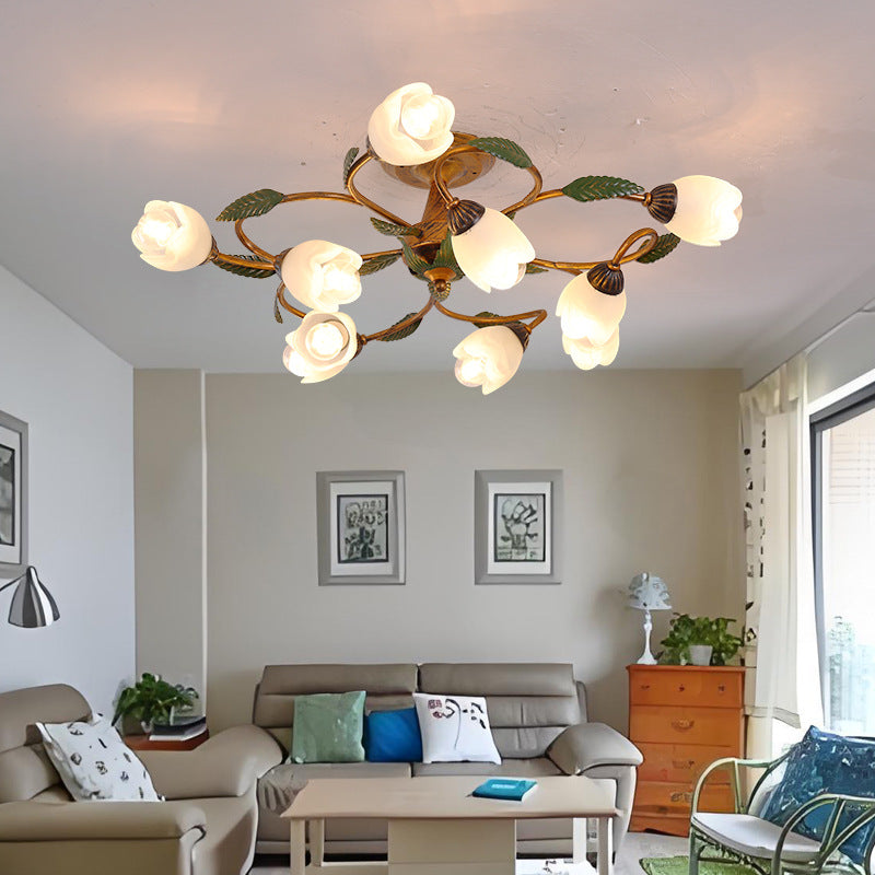 Americanstyle Flower Ceiling Lamp_9