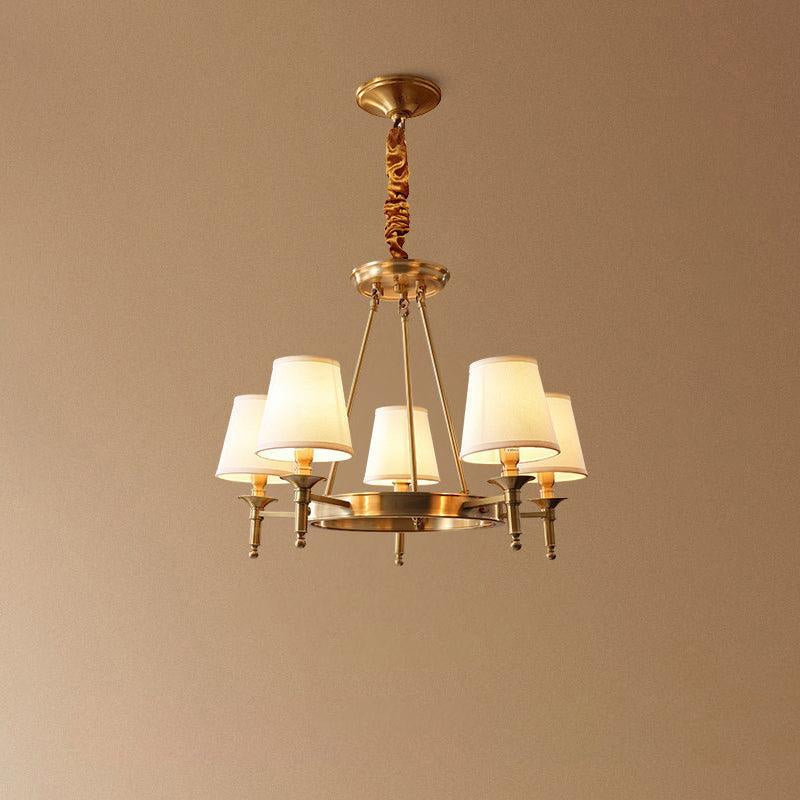 Antique Brass Chandelier 12