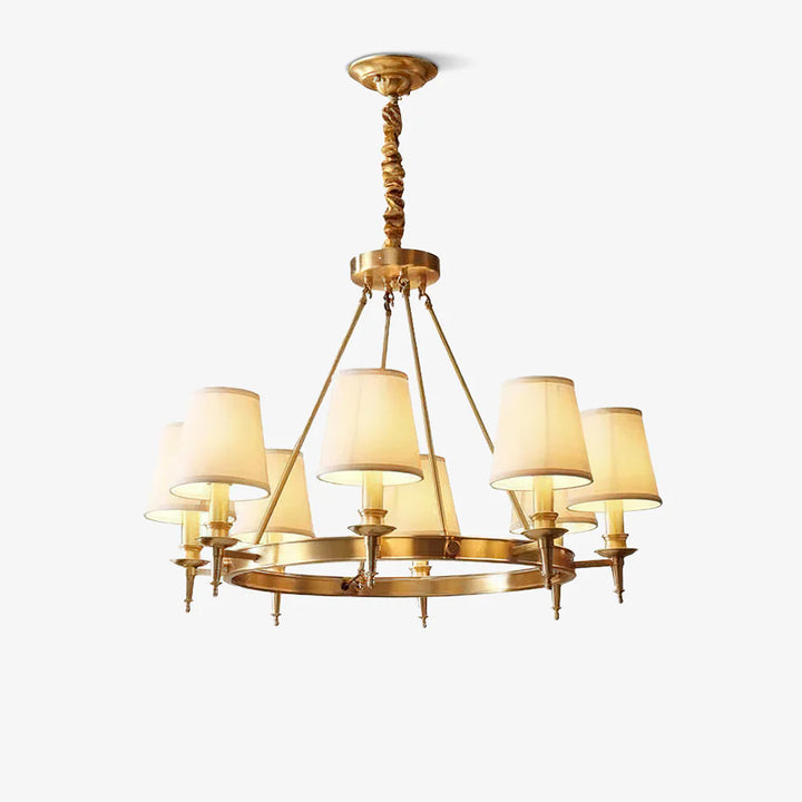 Antique Brass Chandelier 8