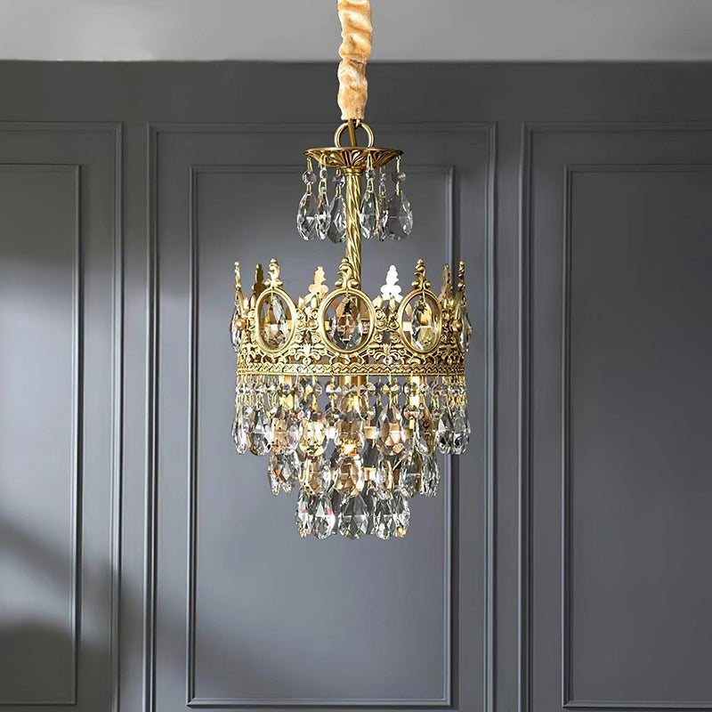 Antique Crown Crystal Chandelier 10