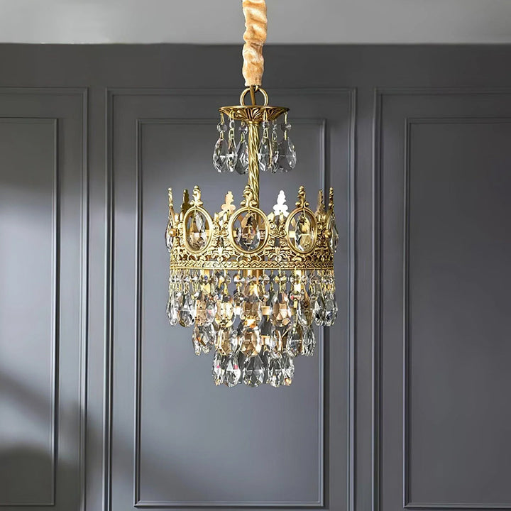 Antique Crown Crystal Chandelier 10