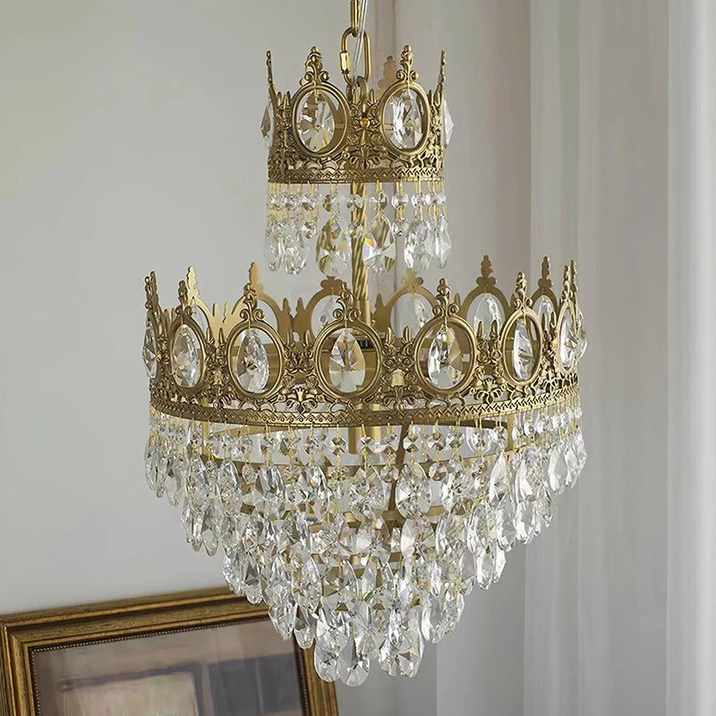 Antique Crown Crystal Chandelier 11