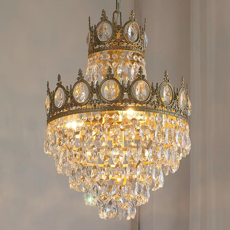 Antique Crown Crystal Chandelier 14