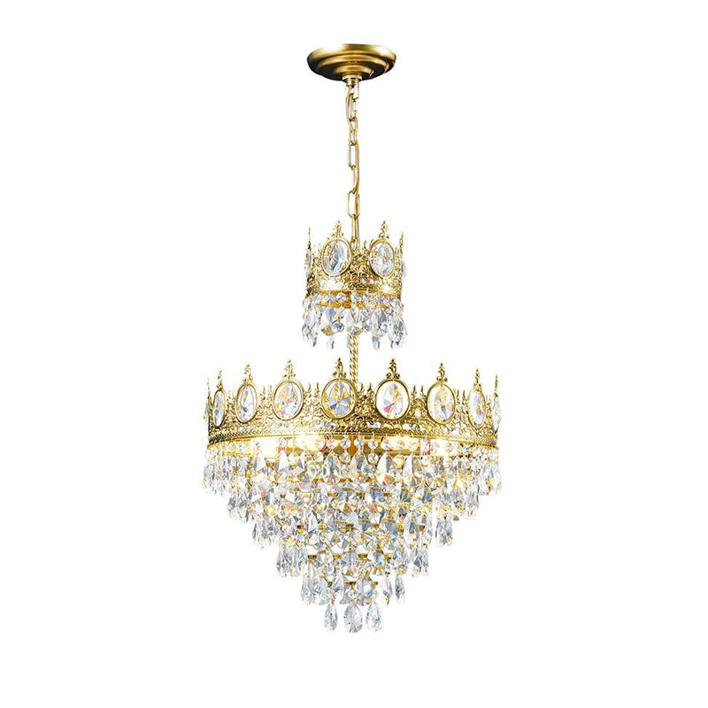 Antique Crown Crystal Chandelier 2