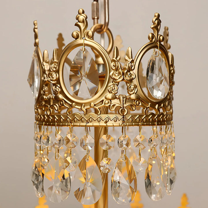 Antique Crown Crystal Chandelier 6