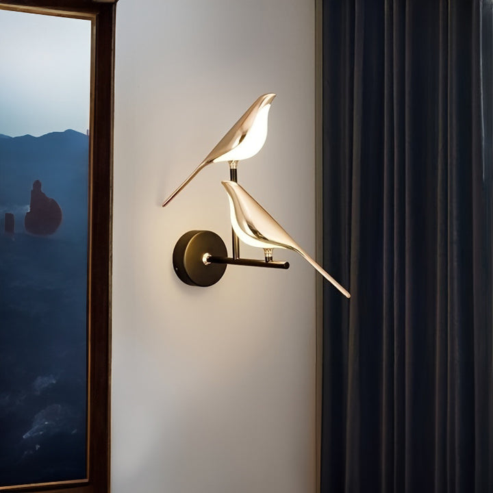 Kunstvogel wandlamp