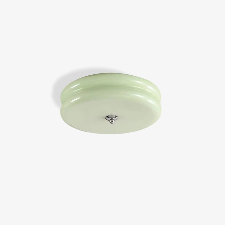Art Deco Cream Ceiling Light Green