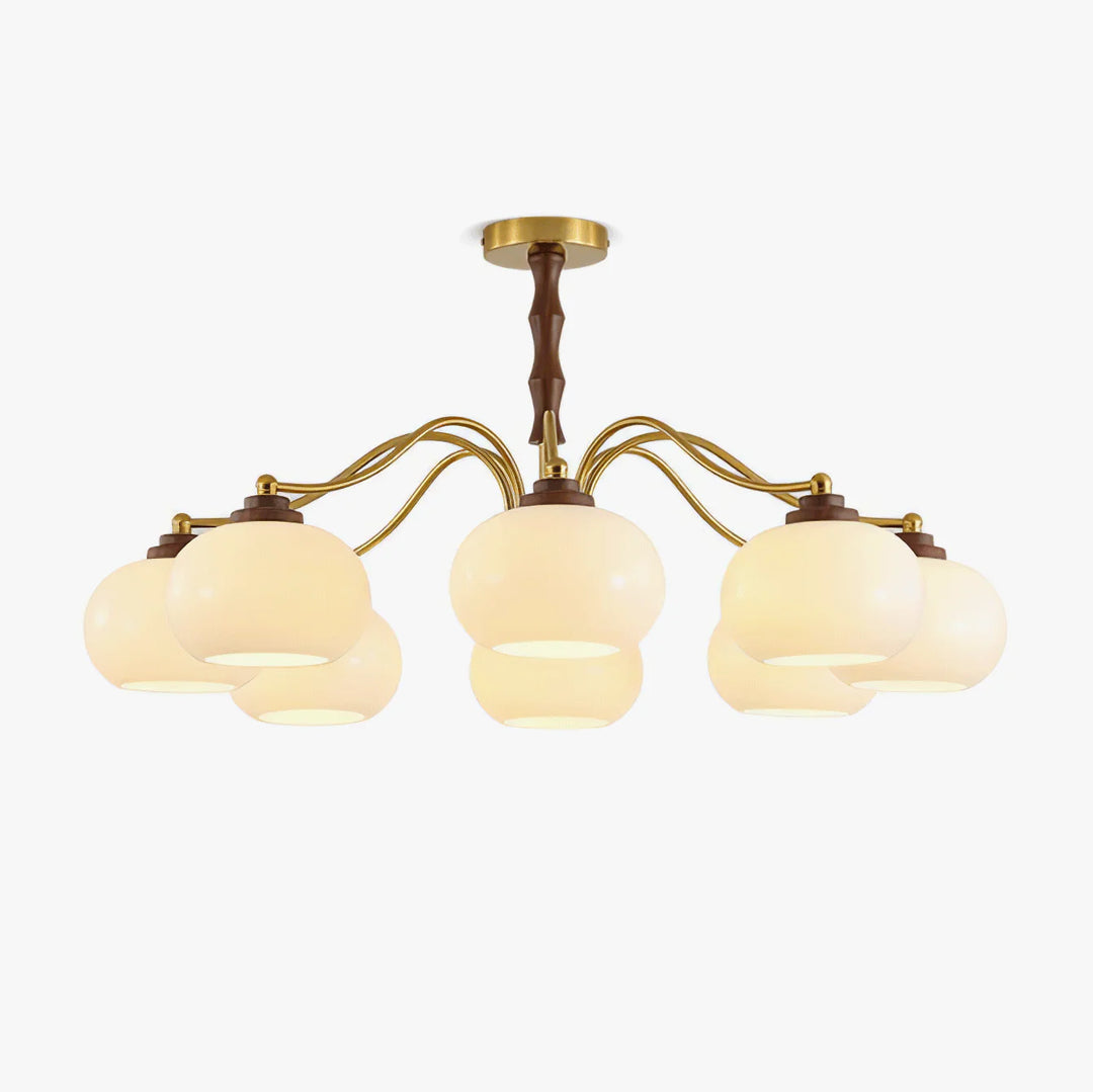 Art Deco Persimmon Chandelier 7