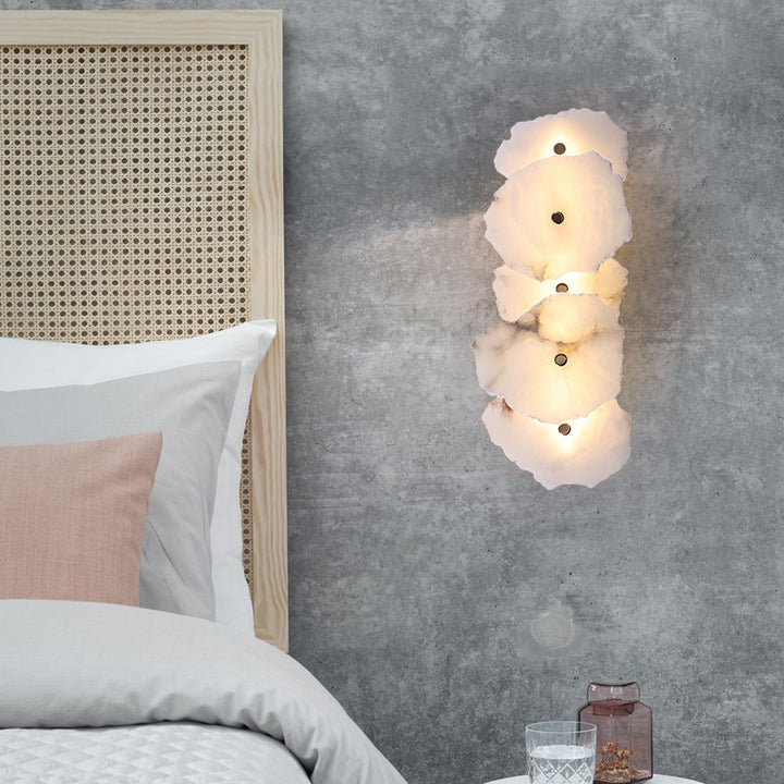 Art Marble Wall Sconce is in the bedroom