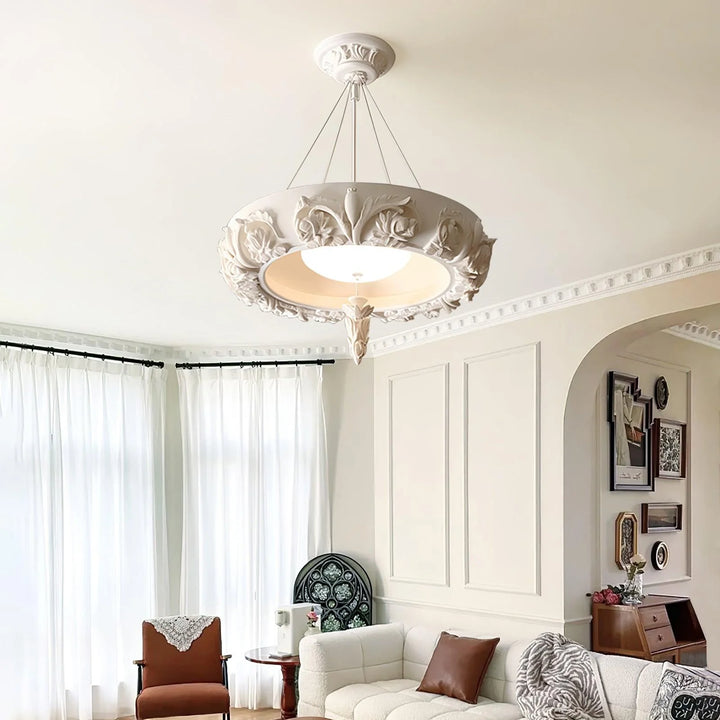 Artistic White Plaster Chandelier 10