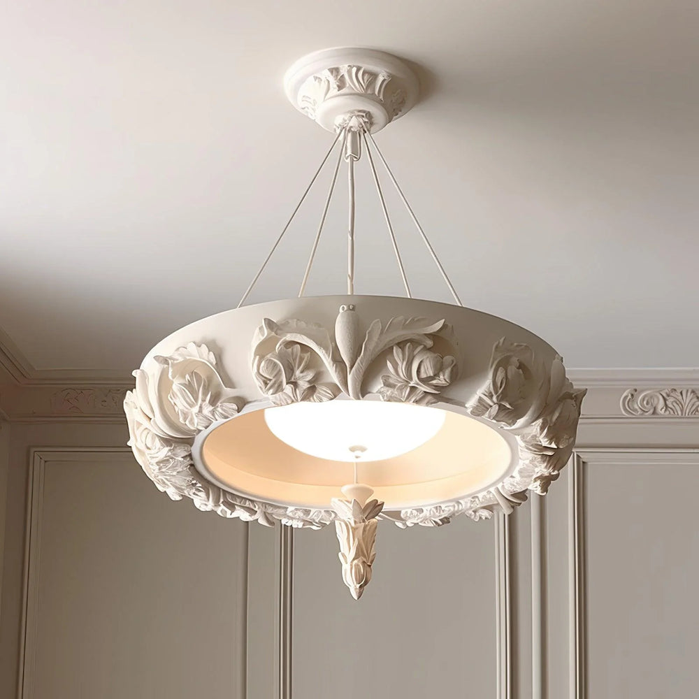 Artistic White Plaster Chandelier 14