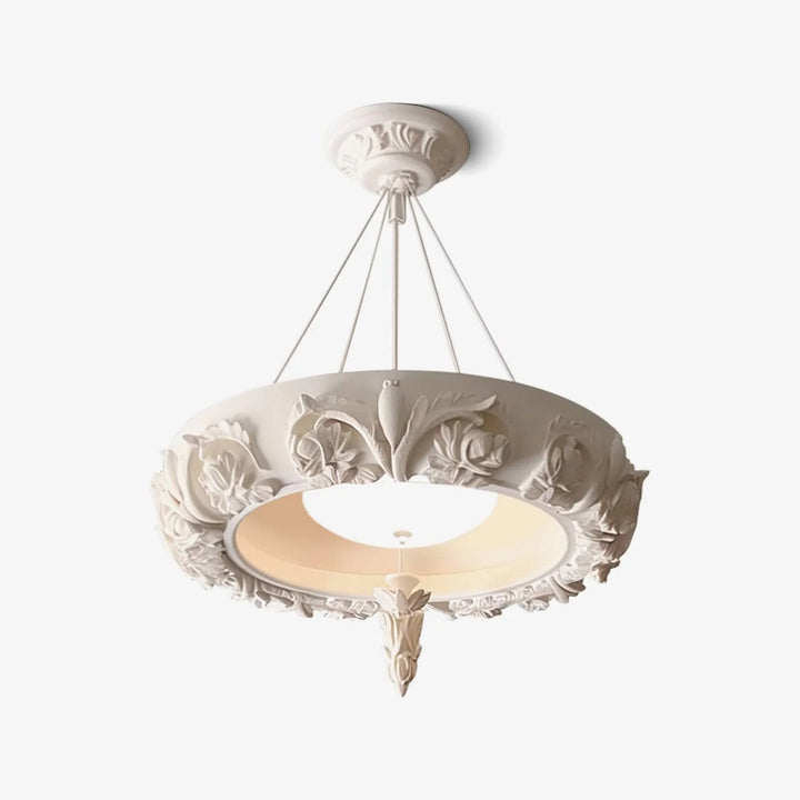 Artistic White Plaster Chandelier 16