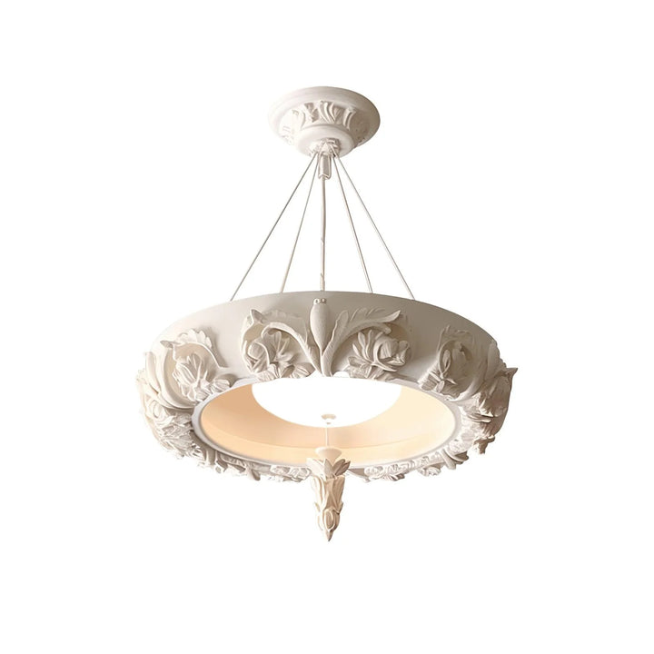 Artistic White Plaster Chandelier 17