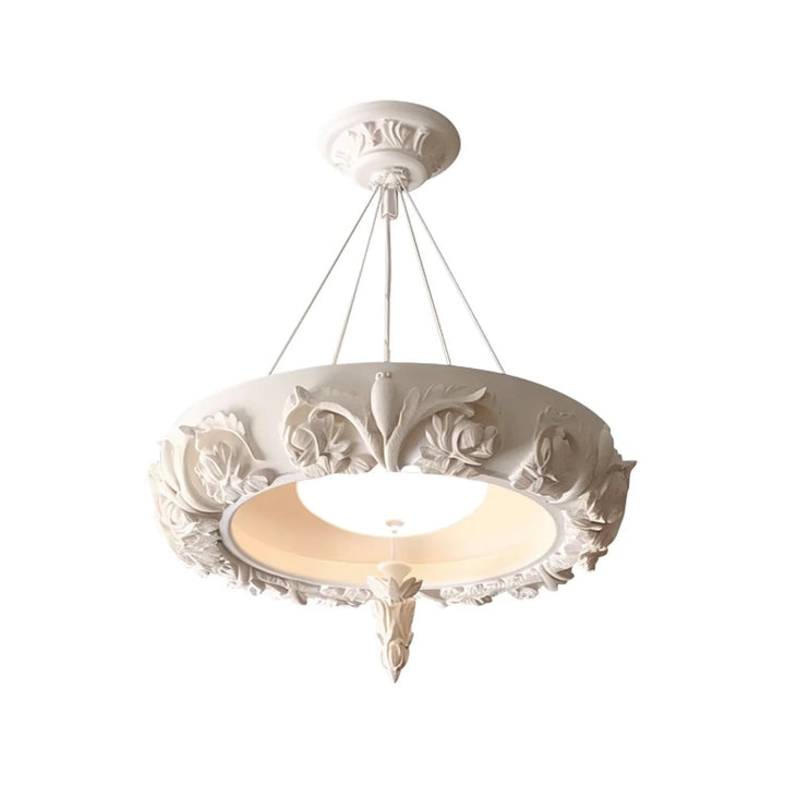 Artistic White Plaster Chandelier 18