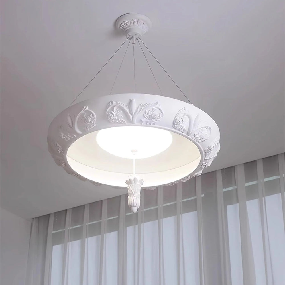 Artistic White Plaster Chandelier 2