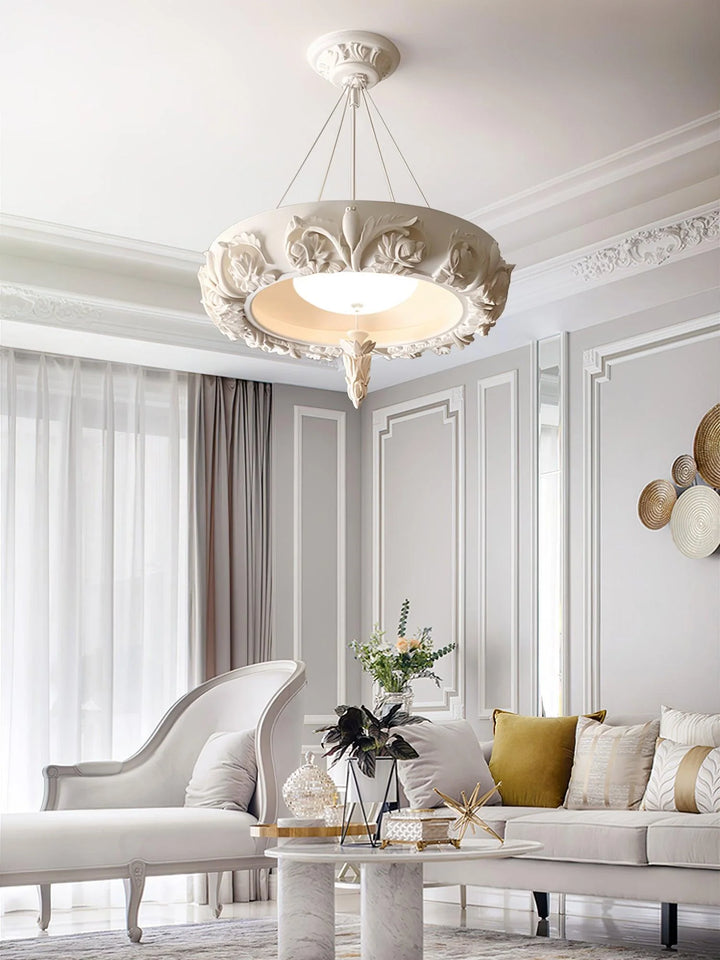 Artistic White Plaster Chandelier 3