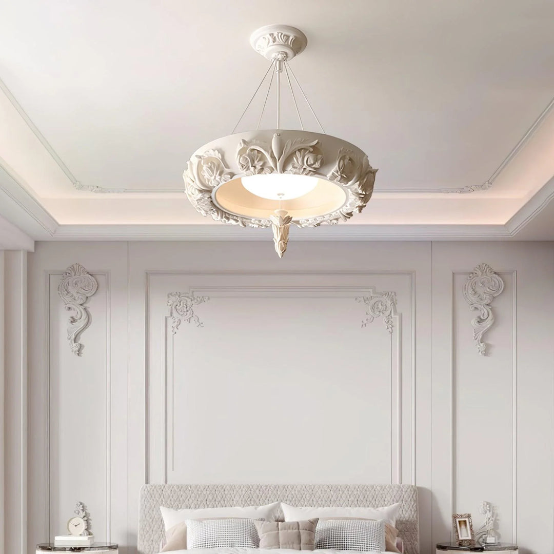 Artistic White Plaster Chandelier 4