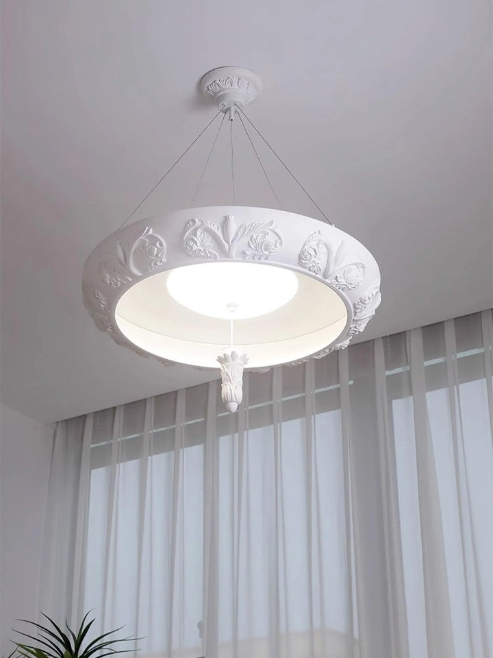 Artistic White Plaster Chandelier 5