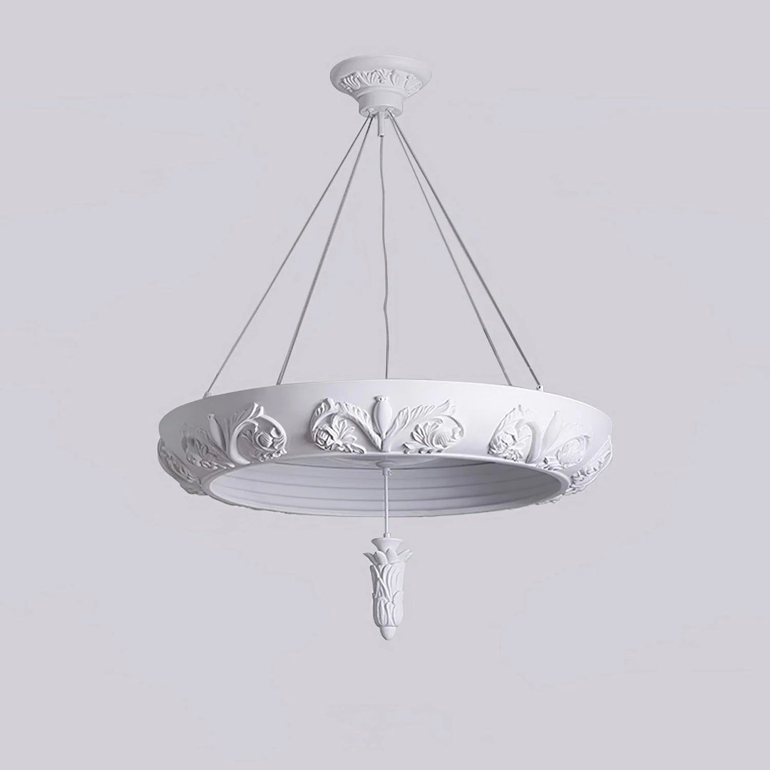 Artistic White Plaster Chandelier 8